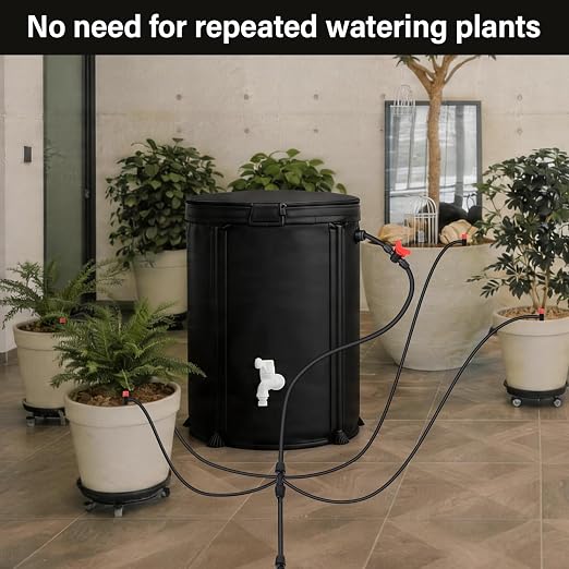 Auto Drip Irrigation System Kits for Plants, with 13 Gallon Bucket and 25W Water Pump, Automatic Watering System for Indoor and Outdoor for Grow Tent, Greenhouse, Lawn