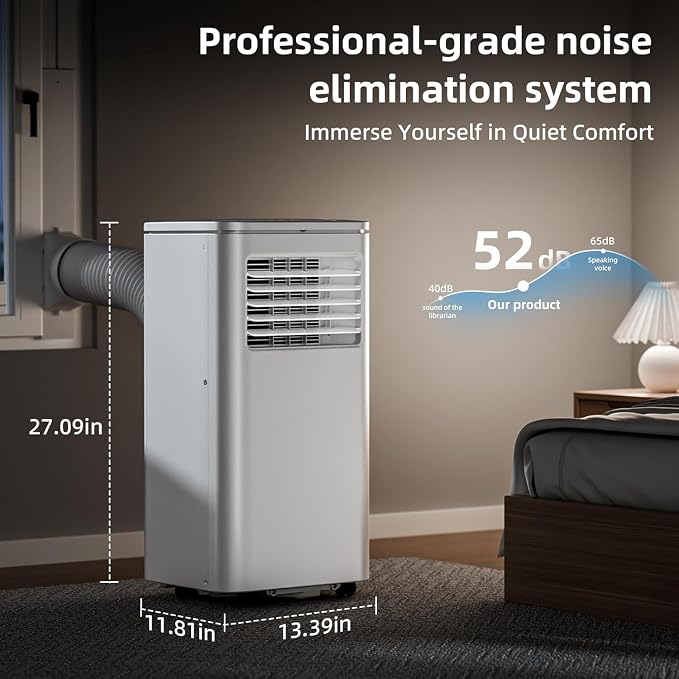 Antarctic Star 10000 BTU Portable Air Conditioner, 3 in 1 Free Standing Cooling AC Unit with Fan & Dehumidifier & Cools, Sleep Mode, 24H Timer, for Home/Kitchen/Office