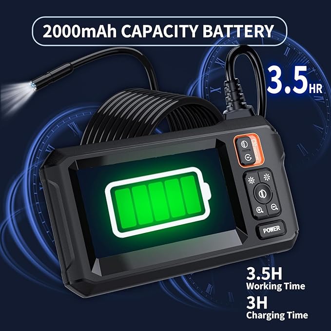 Daxiongmao Endoscope Camera with Light, 1080P HD Borescope, IP67 Waterproof Snake Camera – Ideal for Inspecting Walls, Vents, Automotive Engines, Pipes – A Great Gift Tool for Men (50ft)