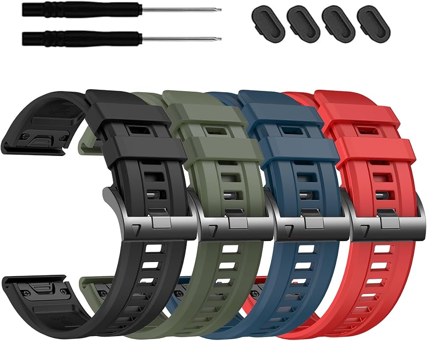 EZMVZKU 26mm Easyfit Straps for Garmin Fenix 8 AMOLED/8 Pro 51mm/7X/7XPro Sapphire Solar Watchands Replacement for Fenix 6X/6X Pro/5X/5X Plus/Enduro 3/2/Quatix 8/epix Pro/Descent Mk3i/Tactix 8 51mm
