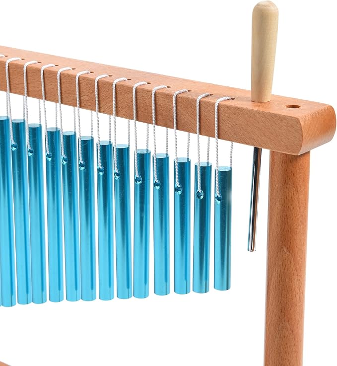 20 Tone Chime Table Top Wind Chime Bell Music Percussion Instrument with Mallet, Blue