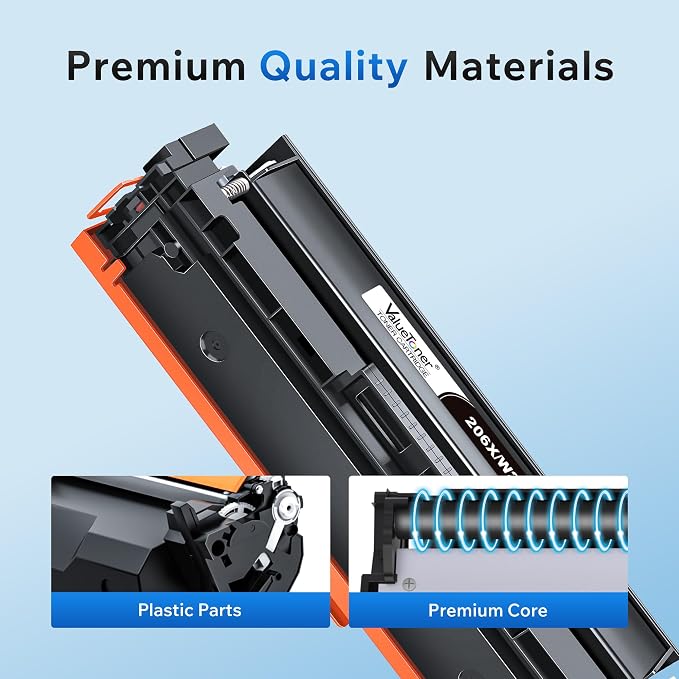 206X Toner Cartridges 4 Pack High Yield: MFP M283fdw Compatible for HP 206X 206A, Works with HP Color LaserJet Pro MFP M283fdw M283cdw M283fdn M282nw M255dw Printer (Black, Cyan, Magenta, Yellow)
