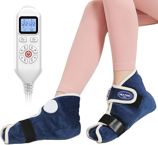 AOKESTE Heating Pad for Feet and Ankle,Heating Pad for Feet Neuropathy,Foot Heating Pad for Achilles Tendonitis Relief,Auto Shut Off,Heated Foot Warmers for Plantar Fasciitis Relief(2PCS)