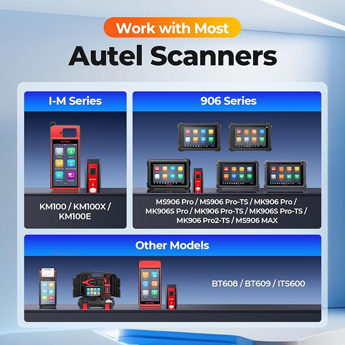 Autel VCI200 Wireless Diagnostic Dongle with CAN FD & DoIP, OBD2 Bluetooth Adapter Connector V200, Upgrade of V150 V100 VCI150 VCI100, Compatible with KM100, MS906 Series, ITS600, BT608, BT609