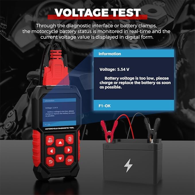 M4 Motorcycle Diagnostic Tool for Harley-Davidson 4P/6P, Read/Clear Codes & Live Data, ECU & Service Reset, Throttle Reset & ABS Bleed, with OBD2 16P, for Dyna Softail Sportster Touring