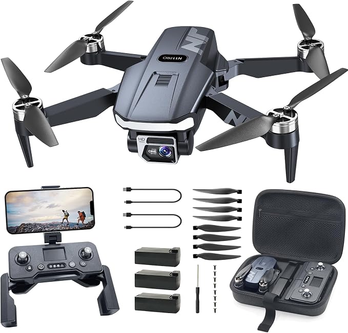 4K UHD GPS Drone with Camera for Adults N11 Pro, 90 Min 3 Battery Long Flight Time, Auto Return, Follow Me, Long Control Range, Brushless Motor, 5G FPV RC Quadcopter for Beginners
