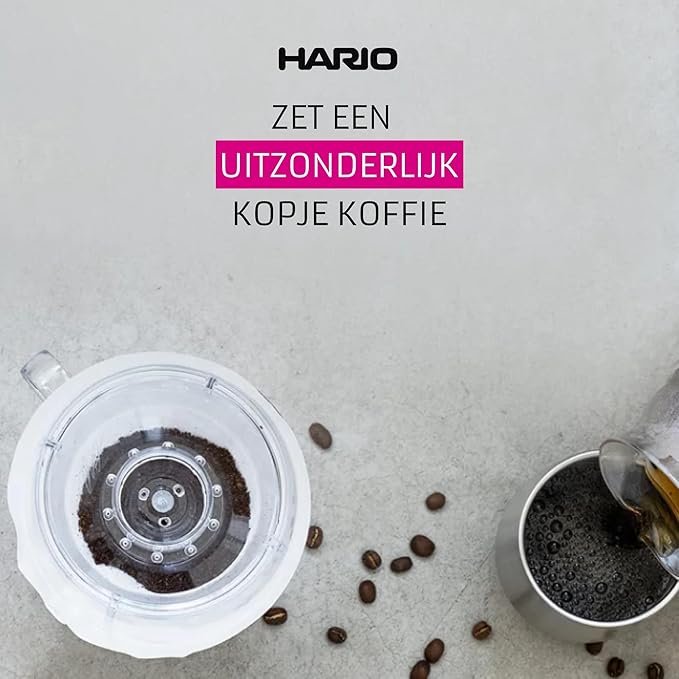Hario V60 Plastic Coffee Dripper Pour Over Cone Coffee Maker Size 02, Red