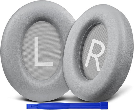SOULWIT Protein Leather Replacement Earpads for Bose 700 (NC700) Wireless Headphones, Ear Pads Cushions with Softer Protein Leather, High-Density Noise Cancelling Foam, Added Thickness - Silver