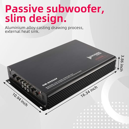 YaeCCC 4-Channels 4500W Car Power Amplifier Class A/B Car Audio Stereo Amplifier
