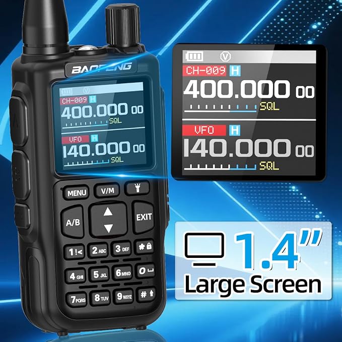 Baofeng Ham Radio Handheld UV-5R MINI-5 Rechargeable Walkie Talkies Long Range for Adults Two Way Radio Dual PTT APP Programming Copy Frequency NOAA with USB-C Charging Hunting Survival Gear