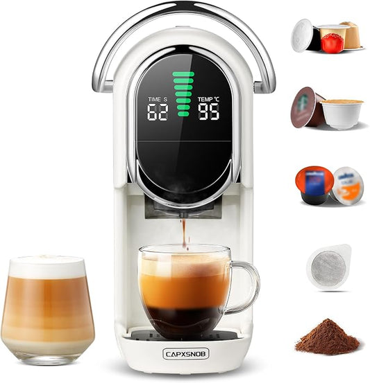 Magician1 Mini Multi-Pod Espresso Machine & Coffee Maker, Compatible with Nespresso Original, Dolce Gusto, Blue & ESE Pods, Ground, Adjustable Brew Size & Temp, Compact for Home, Office, Dorm & RV