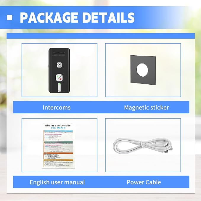2 Way Intercom for Home 2026 Upgraded, Portable Wireless Intercom System for House with 5 Level Volume and Ringtones Adjustment Rechargeable for Hospital Hotel Office Business 3 Pack(Black)