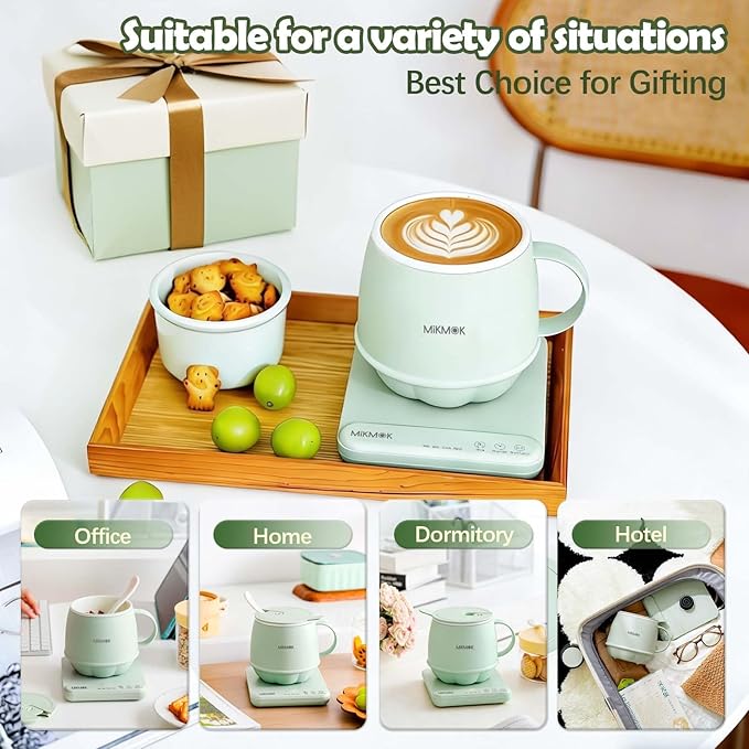 Desk Electric Mug 400ML, 300W Fast Boiling Kettle & Portable Water Warmer | 45-100℃ Temperature Control, 4-in-1 Modes, LED Digital Display Mini Water Dispenser For Coffee Tea Oatmeal Office Dorm Home