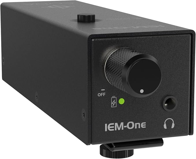 Coda Ultra-Compact Personal in Ear Monitor Amplifier - Single Channel Headphone Amplifier System with XLR & TRS Input - Portable IEM Amp with Mono & Stereo Mix Panning - Sturdy Housing with Belt Clip