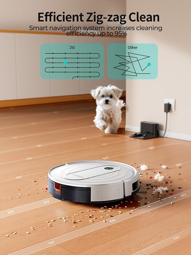 Airzeen Robot Vacuum and Mop - 4000Pa Powerful Suction, APP/Alexa Control, 3-in-1 Cleaning Solution with Auto Self-Charging, Perfect for Pet Hair, Carpets, and Hard Floors