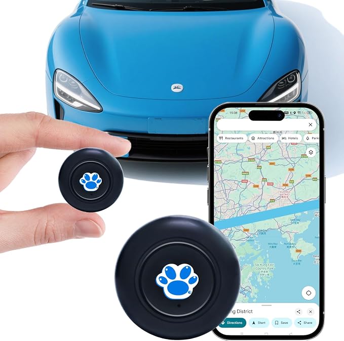 GPS Tracker for Vehicles,GPS Tracker Device for Vehicles No Subscription No Monthly Fee Portable Tracking GPS Tracker for Car Kids Dogs Trucks Magnetic-zhong1