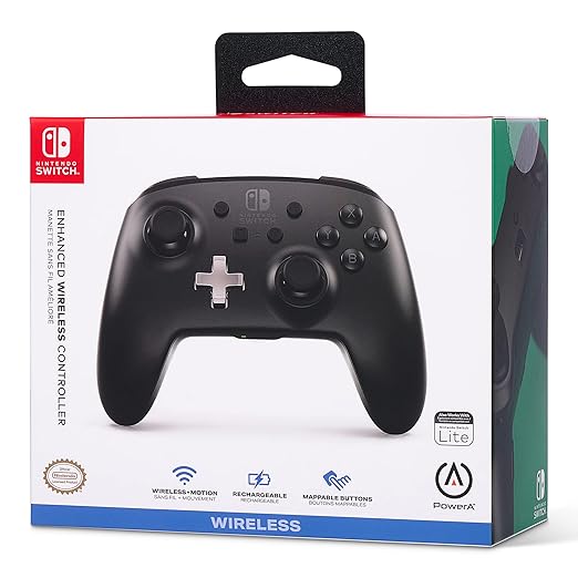 PowerA Enhanced Wireless Controller for Nintendo Switch/Switch 2 / Switch Lite/OLED Model - Black - Gamepad, game controller, Officially Licensed