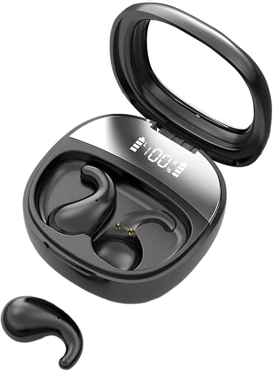Sleep Earbuds for Side Sleepers - Noise Cancelling Headphones with Sleep Mode, Non-in Ear Design for Pain-Free All Night Comfort (Black)