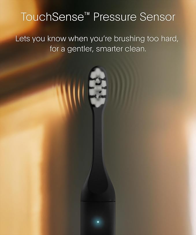 SURI 2.0 New Sonic Electric Toothbrush with Pressure Sensor | 1 Month+ Battery | Electric Toothbrush for Adults | Travel Toothbrushes | Tooth Brush | Black