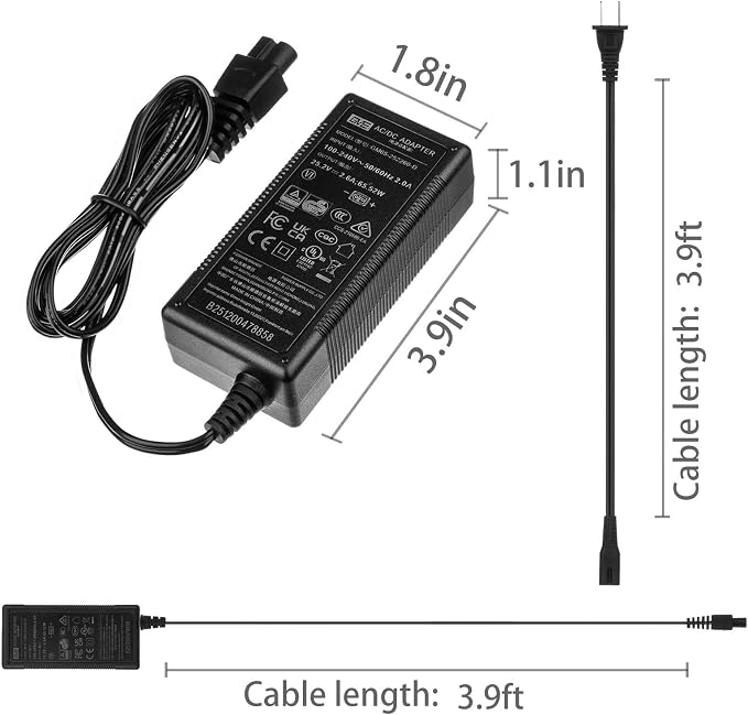 25.2V 2.6A Charger AC Adapter GM65-252260-D for WYBOT C1 Pro C1 MAX Robotic Pool Vacuum Cleaner