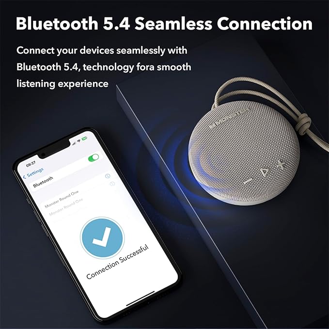 35W (peak) Monster Bluetooth Speaker, IPX8 Shower Speaker Waterproof, Bluetooth 5.4 with Loud HD Sound and Robust Bass, Extra Long Playtime Punchy, for Home, Beaches Portable Wireless Outdoor Speakers
