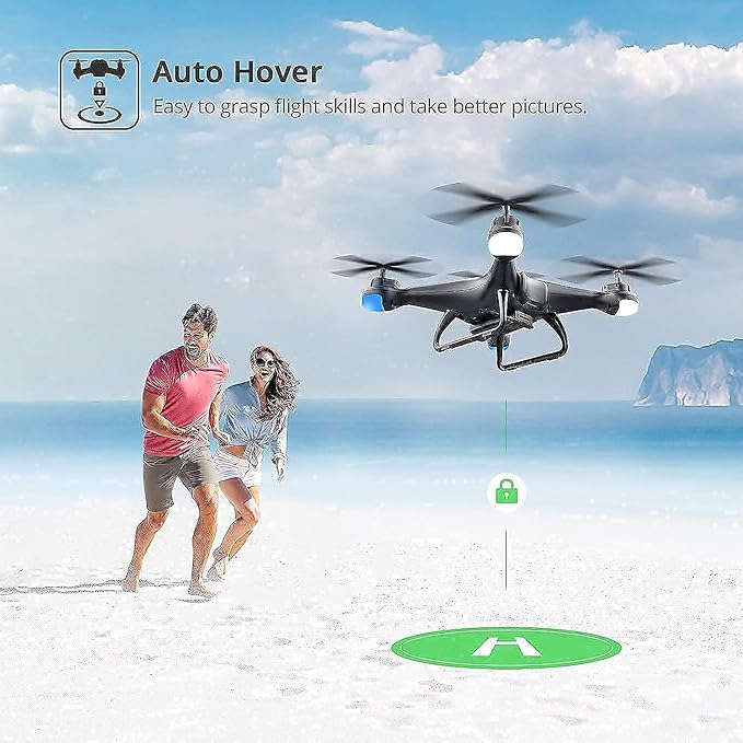 Holy Stone HS110D FPV RC Drone with 1080P HD Camera Live Video 120°Wide-Angle WiFi Quadcopter with Gesture Control, Altitude Hold, Headless Mode, 3D Flip RTF 2 Batteries and Accessories Kits