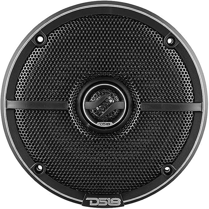 DS18 ZXI-654 6.5" Car Audio Coaxial Speaker with Built in Neodymium Tweeter and Kevlar Cone – 2 Way 240 Watts Max 4 Ohm (2 Speakers)