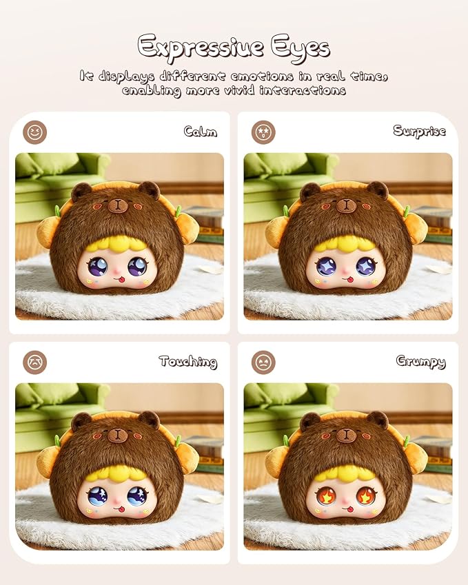 AI Smart Stuffed Animals Kids Toys ChatGPT, Multilingual Companions, Interactive Learning Assistant & Memory Trainer, Emotional Support Plush AI Pet, Voice Conversation, Expressive LED Eyes