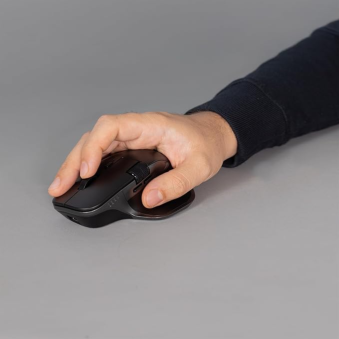 MOJO Ultimate Grip Silent Master Mouse - Rechargeable Bluetooth/Wireless Optical Mouse w/Adjustable Sensitivity and Quiet Buttons