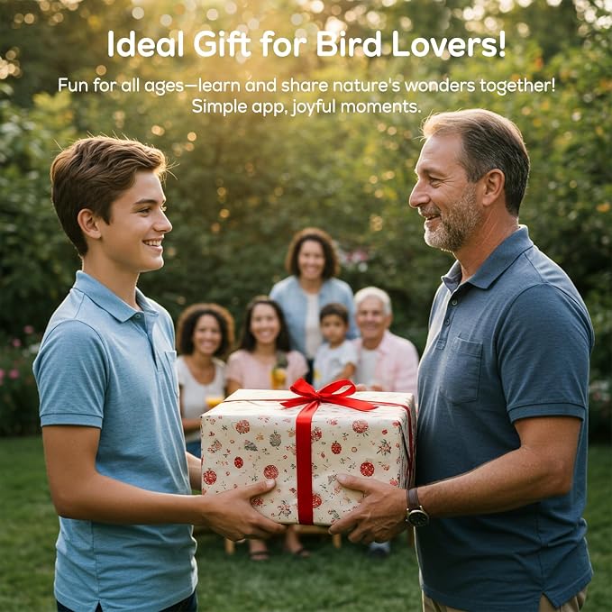 wansview Bird Feeder with Camera-Smart Bird Feeders for Outdoors Solar Powered, Birdhouse with Cam & Alert, 2K Live Video, AI Identify Species, Birdwatching Gift for Father's Day, F1, Brown, 2.4G WiFi