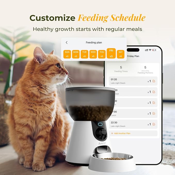 Arenti Ultimate Pet Care & Home Security Bundle: 2K Smart Feeder Kit with Water Fountain + 340° Pan/Tilt Battery Camera, WiFi App Control, 2-Way Audio, Ideal for Remote Pet Monitoring & Home Safety