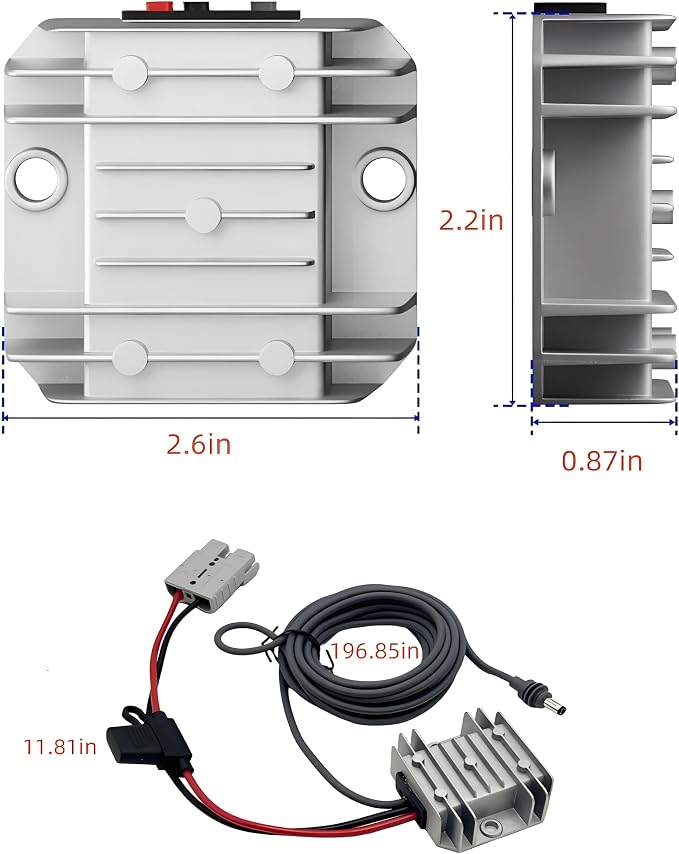 Starlink Mini Power Adapter, Anderson SB50, 12V-24V to 30V 105W Waterproof | 3.5A output, 16.4ft DC cable. Reliable step-up converter for RV, marine, off-grid adventures. Powers Starlink Mini.