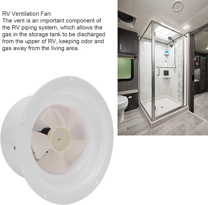 Solar Powered RV Roof Vent Fan with Mounting Screws Solar Exhaust Ventilation Fan for RV Boat Trailer Camping Car Ceiling Ventilation Fan