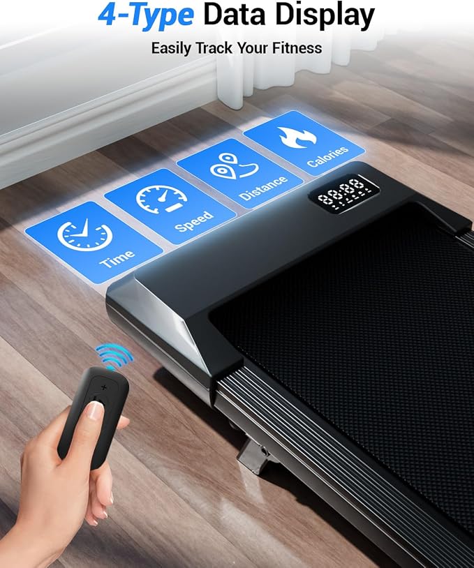 Superun Walking Pad with 6% Incline, Under Desk Treadmill for Home Office, 3 in 1 Portable Walking pad Treadmill with Remote Control, 2.5HP Quiet Mini Treadmills, 300 lbs Capacity