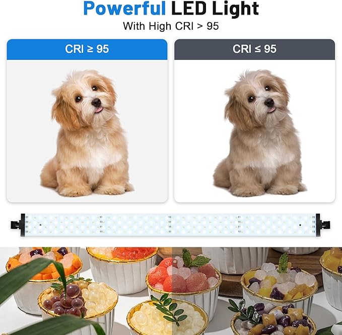 32x32 Inch Photo Studio Photo Light Box for Photography, 405 LED Large Lightbox with 3 Light Panel Stepless Dimming and Soft Light Cloth Professional Photo Background Shooting Tents