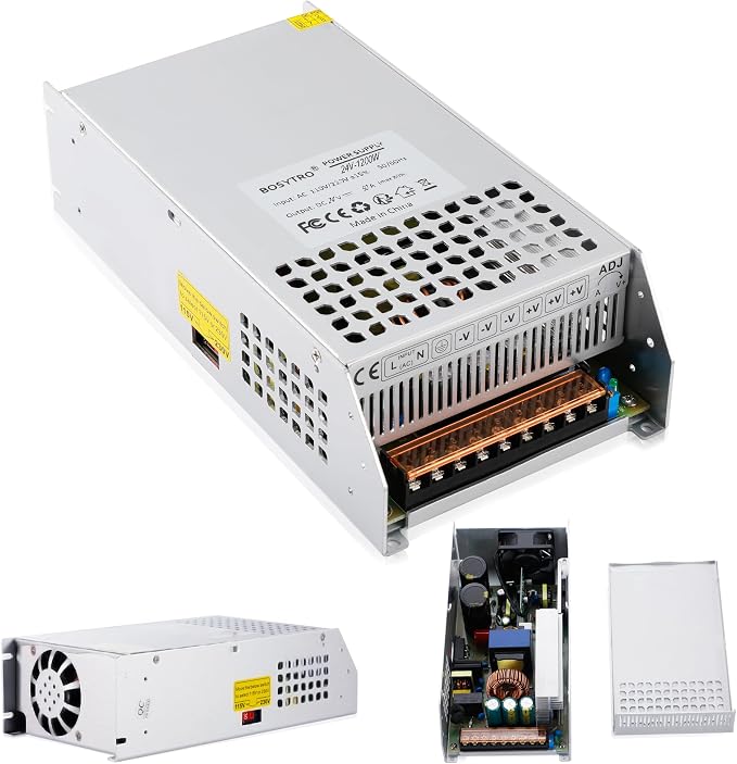 24V 50A 1200W DC Switching Power Supply Adapter PSU AC 110V / 220V-DC 24V Transformer Adapter, for LED Light Strip,Medical Equipment, DC Motor,Computer Project of Industrial Power Supplies