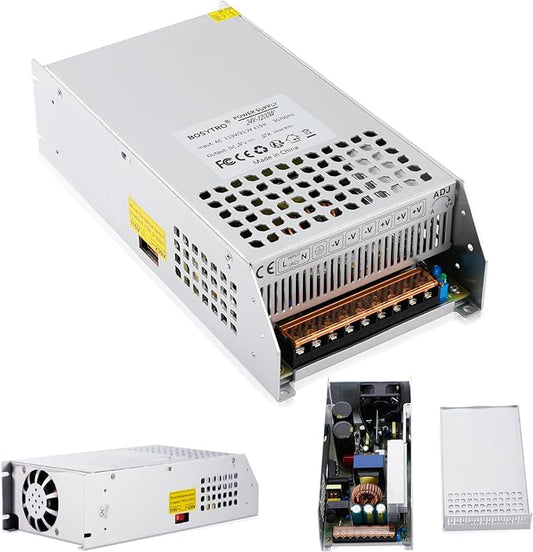 24V 50A 1200W DC Switching Power Supply Adapter PSU AC 110V / 220V-DC 24V Transformer Adapter, for LED Light Strip,Medical Equipment, DC Motor,Computer Project of Industrial Power Supplies