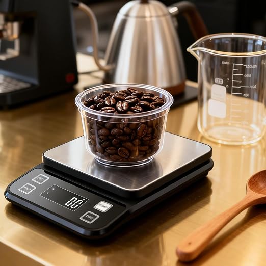 Waterproof Kitchen Scale, 5kg/11lb Food Scale Precisely Measures Grams and Ounces for Baking and Cooking, Stainless Stee Digital Scale with Backlight for Food