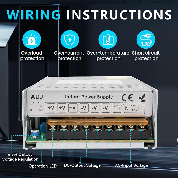12V 50A 600W Power Supply Transformer, 110V AC to DC 12v Converter Adapter 50A 600W SMPS, DC Power Supply for LED Strip Motor Pump CCTV Camera System Radio Car Stereo 3D Printer