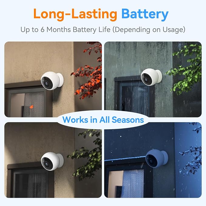 Thybro Magnetic Security Camera 2Pack: No Drill Install 1Min 12KG Pull for Iron Door Refrigerator - Connect Wi-Fi 10S No Lag Indoor Wireless