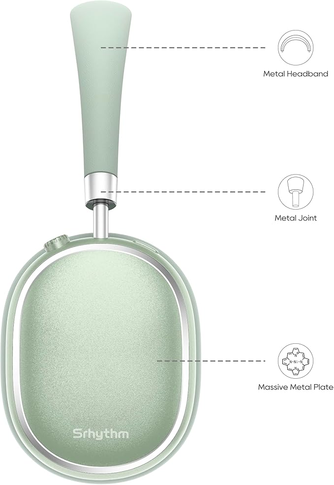 Srhythm NiceComfort 95 Hybrid Noise Cancelling Headphones Wireless | Bluetooth with Transparency,ENC,HD Sound,Slim Headphones Lightweight