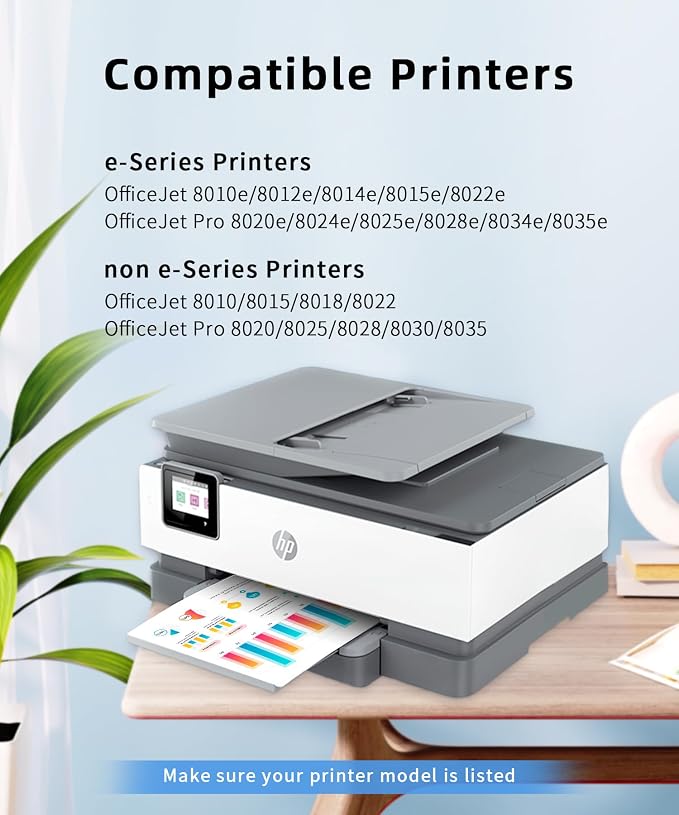 Q-image 910XL 8015e 8025e 910 Ink Cartridges Replacement for HP 910XL Ink Cartridges Combo Pack Work with OfficeJet 8015e 8022e OfficeJet Pro 8025e 8028e 8035e (Black, Cyan, Magenta, Yellow, 4 Packs)