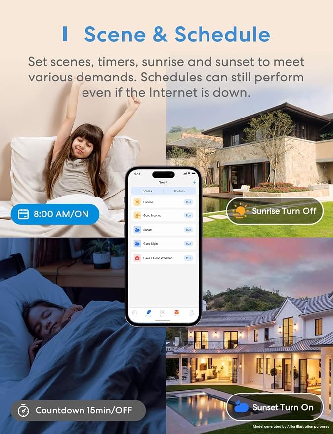 3 Way Smart Switch, Meross Smart Light Switch Supports Apple HomeKit, Siri, Alexa, Google Assistant & SmartThings, 2.4Ghz WiFi Light Switch Neutral Wire Required, Remote Control Timer 2 Pack