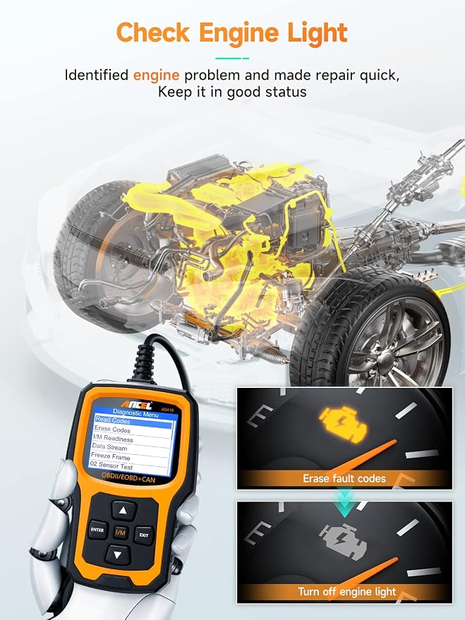 ANCEL FX2000 Enhanced Four-System Diagnostic Scanner ANCEL AD410 Enhanced OBD II Vehicle Code Reader