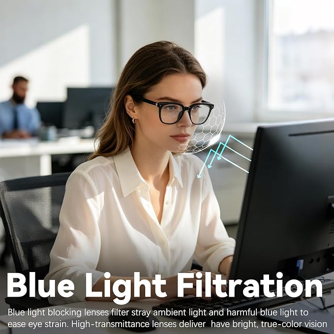 Smart Bluetooth Glasses for Men Women, Ai Smart Glasses with Open-Ear Audio, Voice Control, Real-time Translation, Hands-Free Calls, Bluetooth Sunglasses for Daily Use, Travel