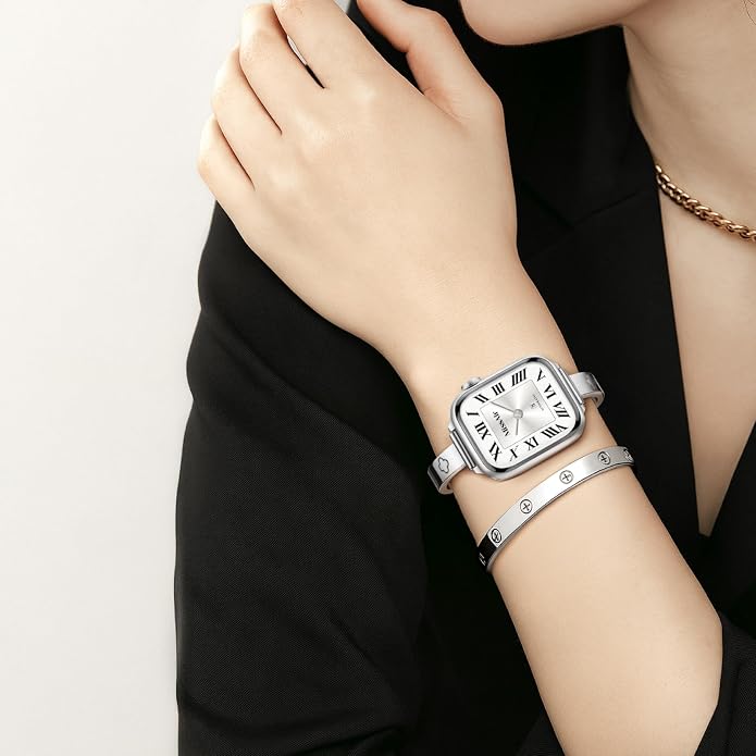 Missair Slim Bands Compatible with Apple Watch 38mm 40mm 41mm 42mm 44mm 45mm 46mm 49mm for Women, Thin Bracelet Dressy Designer Stainless Steel Metal Strap for iWatch Series 11 10 9 8 7 6 5 4 SE Ultra