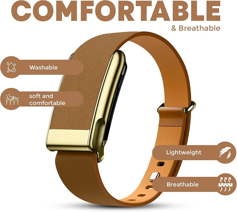 DADO Luxe Tapered Leather Replacement Band Compatible with WHOOP 5.0, One, Peak, and Life Fitness Tracker – Durable & Comfortable | Not for Whoop Gen 4