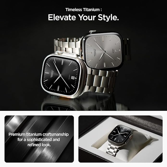 Spigen for Apple Watch Band, Modern Fit Compatile with Ultra 3/2/1 49mm, Series 11/10 46mm, 9/8/7 45mm, SE3/SE2/SE/6/5/4 44mm, 3/2/1 42mm Premium Business Wristband Strap