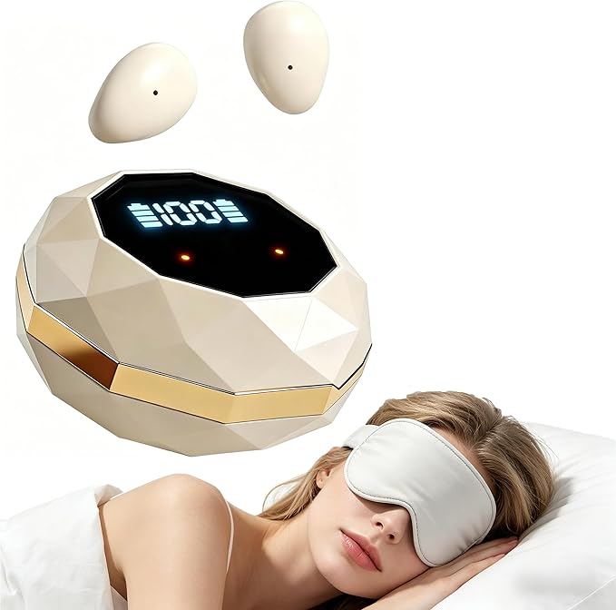 Sleep Earbuds for Side Sleepers,Mini Invisible Wireless Earbuds for Small Ear Canals,Bluetooth 5.4, 40H Battery,Noise Blocking,Waterproof,LED Power Display,Tiny Earbuds for Work,Sleep（Beige）