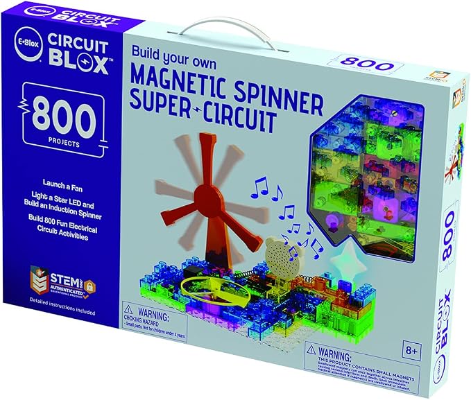 E-Blox Circuit Blox Builder - 800 Projects Circuit Board Building Blocks Coding Kit Toys Set for Kids Ages 8+, CB-0187